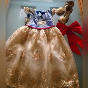 Fancy Blue and Gold Dress/Snow White Gown